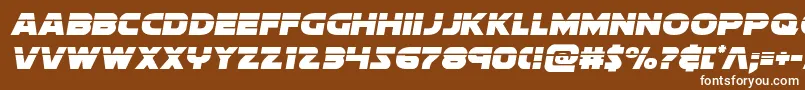 フォントsoloistlaser1 – 茶色の背景に白い文字