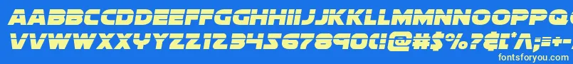 soloistlaser1 Font – Yellow Fonts on Blue Background