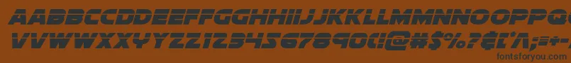 soloistlaserital1-Schriftart – Schwarze Schriften auf braunem Hintergrund
