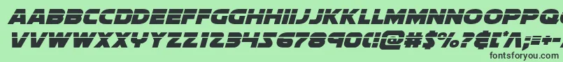 soloistlaserital1 Font – Black Fonts on Green Background