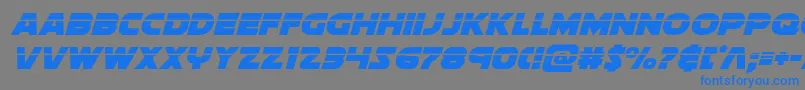 soloistlaserital1 Font – Blue Fonts on Gray Background