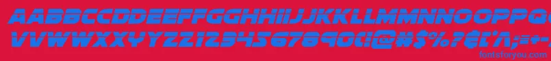soloistlaserital1 Font – Blue Fonts on Red Background