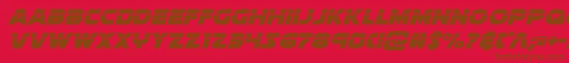soloistlaserital1 Font – Brown Fonts on Red Background