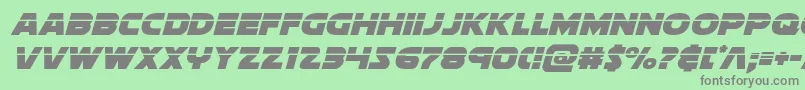 soloistlaserital1 Font – Gray Fonts on Green Background