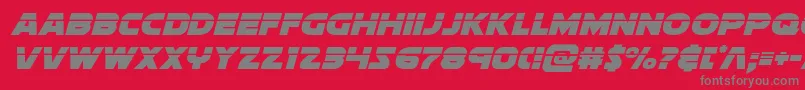 soloistlaserital1 Font – Gray Fonts on Red Background