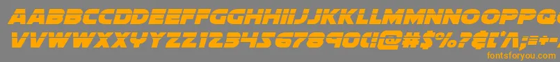 soloistlaserital1 Font – Orange Fonts on Gray Background