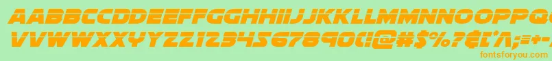 soloistlaserital1 Font – Orange Fonts on Green Background