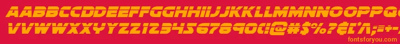soloistlaserital1 Font – Orange Fonts on Red Background