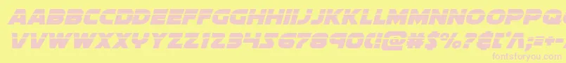 soloistlaserital1 Font – Pink Fonts on Yellow Background