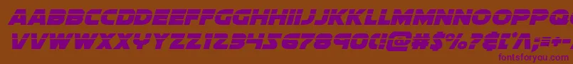 soloistlaserital1-Schriftart – Violette Schriften auf braunem Hintergrund