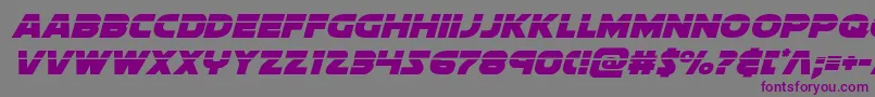 soloistlaserital1 Font – Purple Fonts on Gray Background