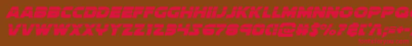 soloistlaserital1 Font – Red Fonts on Brown Background