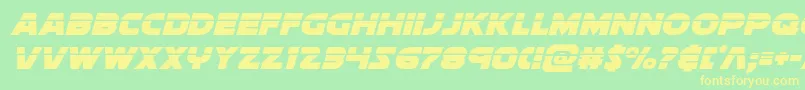 soloistlaserital1 Font – Yellow Fonts on Green Background