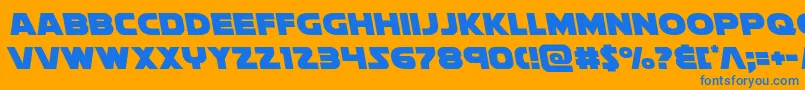 soloistleft1 Font – Blue Fonts on Orange Background