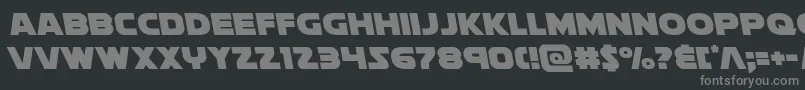 フォントsoloistleft1 – 黒い背景に灰色の文字