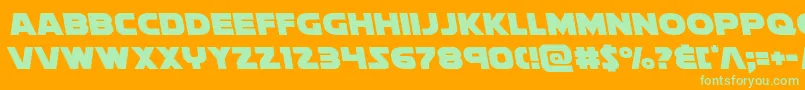 soloistleft1 Font – Green Fonts on Orange Background