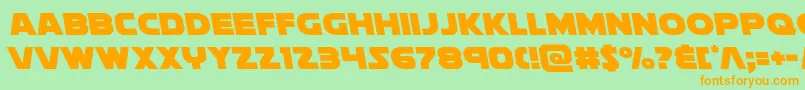 soloistleft1 Font – Orange Fonts on Green Background