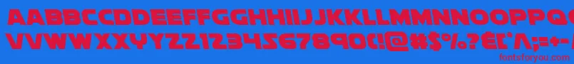 フォントsoloistleft1 – 赤い文字の青い背景