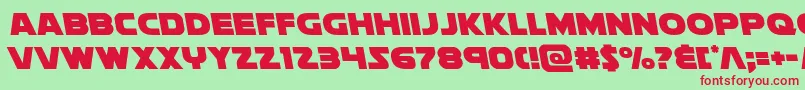 soloistleft1-Schriftart – Rote Schriften auf grünem Hintergrund