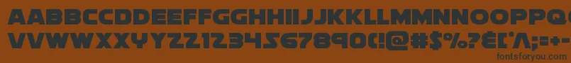 soloiststraight1-Schriftart – Schwarze Schriften auf braunem Hintergrund