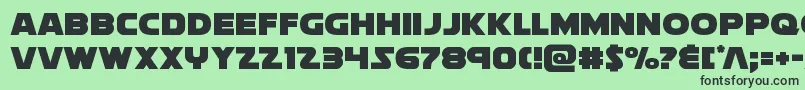 soloiststraight1 Font – Black Fonts on Green Background