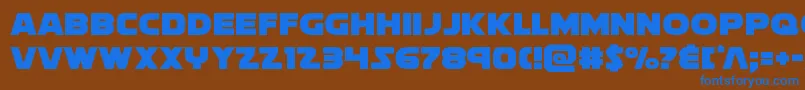 Czcionka soloiststraight1 – niebieskie czcionki na brązowym tle