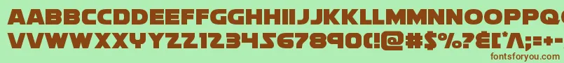 soloiststraight1 Font – Brown Fonts on Green Background