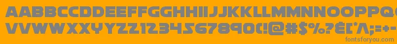 soloiststraight1-Schriftart – Graue Schriften auf orangefarbenem Hintergrund