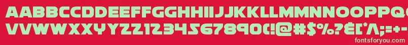 soloiststraight1 Font – Green Fonts on Red Background