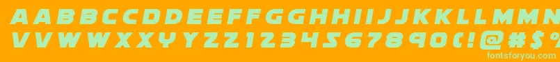 soloisttitle1 Font – Green Fonts on Orange Background