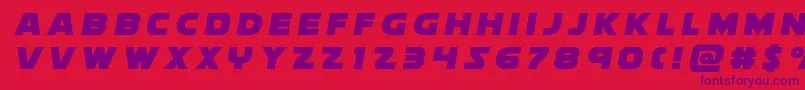 フォントsoloisttitle1 – 赤い背景に紫のフォント