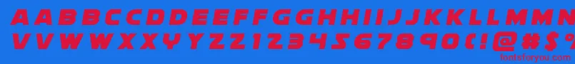 フォントsoloisttitle1 – 赤い文字の青い背景