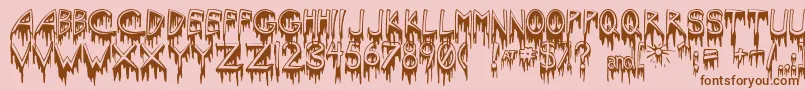 SolsticeOfSuffering Font – Brown Fonts on Pink Background