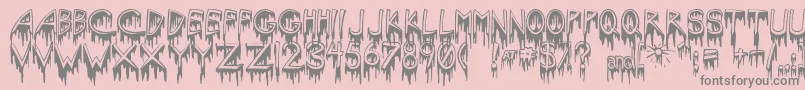 Czcionka SolsticeOfSuffering – szare czcionki na różowym tle