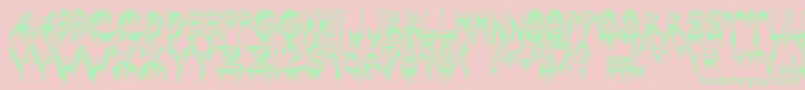 SolsticeOfSuffering Font – Green Fonts on Pink Background