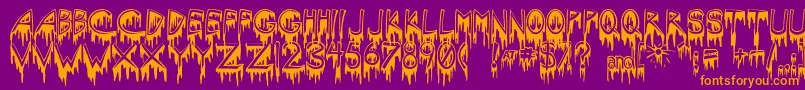 SolsticeOfSuffering Font – Orange Fonts on Purple Background