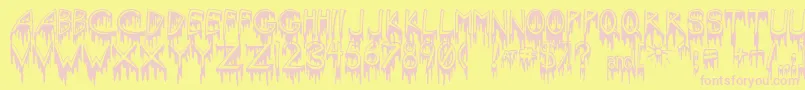 SolsticeOfSuffering Font – Pink Fonts on Yellow Background