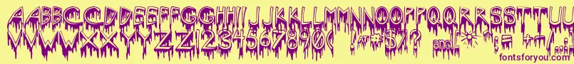 SolsticeOfSuffering Font – Purple Fonts on Yellow Background