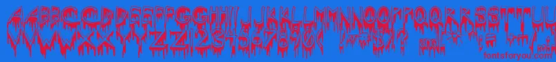 SolsticeOfSuffering Font – Red Fonts on Blue Background