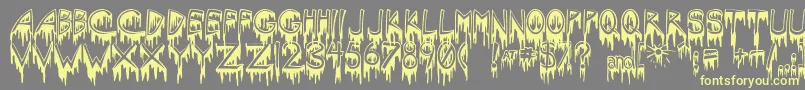 SolsticeOfSuffering Font – Yellow Fonts on Gray Background