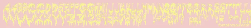 SolsticeOfSuffering Font – Yellow Fonts on Pink Background