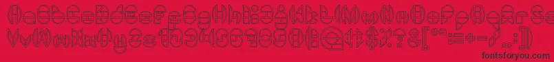 DragonFlyOutlined Font – Black Fonts on Red Background