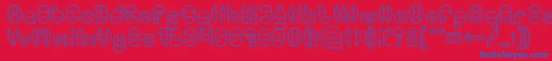 DragonFlyOutlined Font – Blue Fonts on Red Background