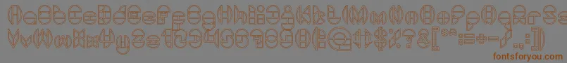 DragonFlyOutlined Font – Brown Fonts on Gray Background