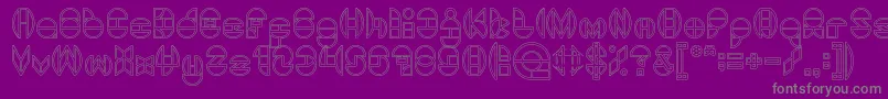 DragonFlyOutlined Font – Gray Fonts on Purple Background