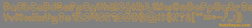 Шрифт DragonFlyOutlined – оранжевые шрифты на сером фоне