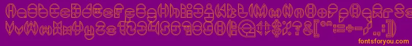 DragonFlyOutlined Font – Orange Fonts on Purple Background