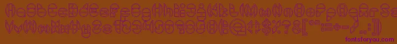 DragonFlyOutlined Font – Purple Fonts on Brown Background