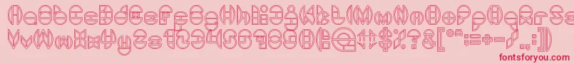DragonFlyOutlined Font – Red Fonts on Pink Background