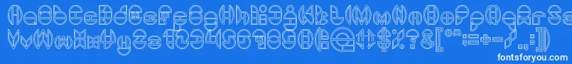 DragonFlyOutlined Font – White Fonts on Blue Background